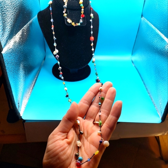 Boutique Beaded LONG Necklace and Bracelet Bundle! - Picture 5 of 9